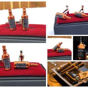 Whiskey Beer Bottle Cufflinks